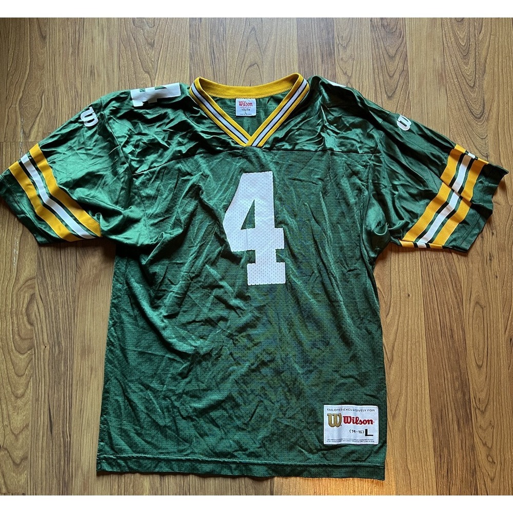 Brett Favre Green Bay Packers Jersey Youth Boys L Green NFL Football Vintage 90s